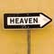 A sign with the word "heaven" on it